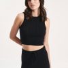 Women Rolla's Jeans Tops | Jane Pointelle Crop - Black