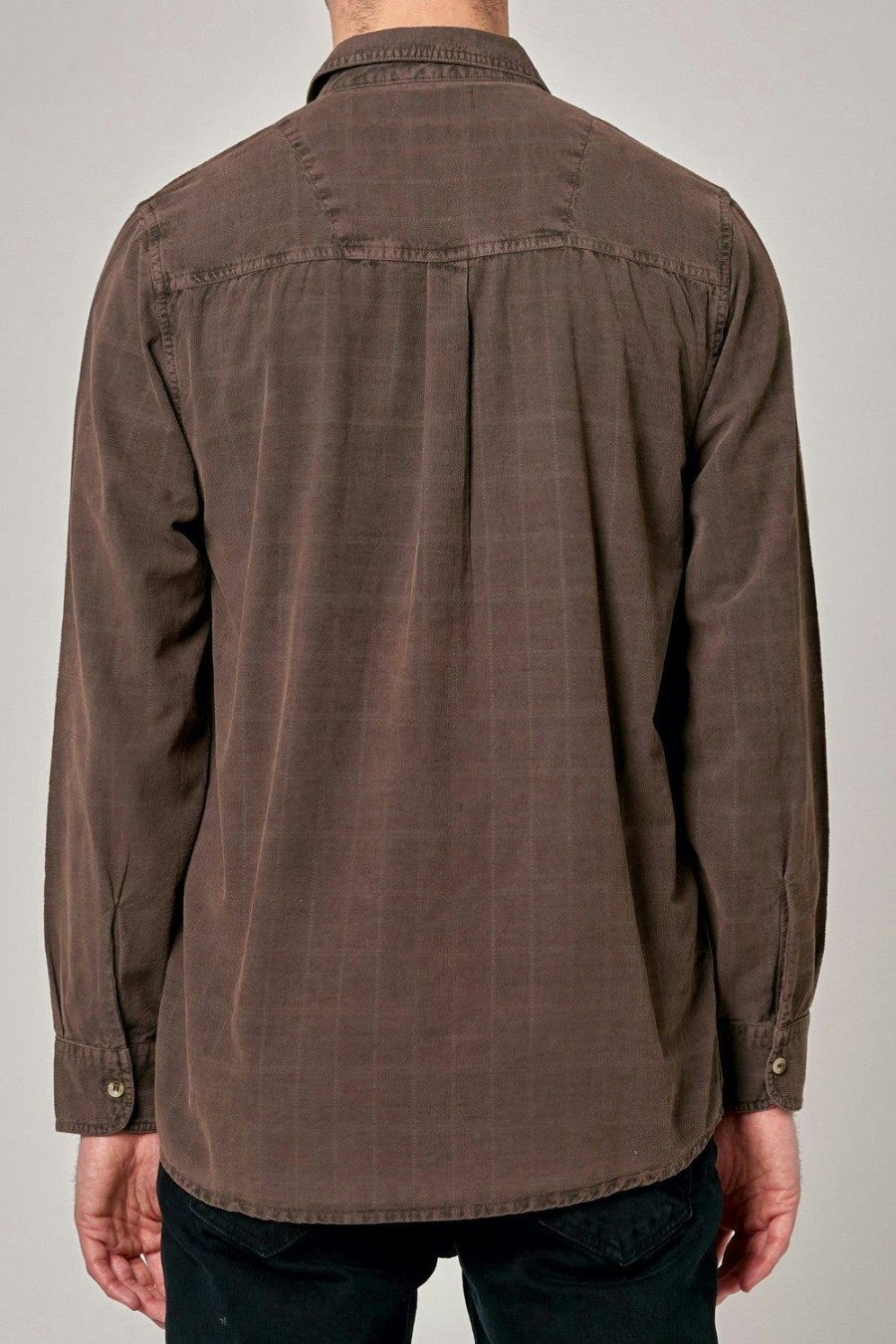 Men Rolla's Jeans Shirts | Tile Cord Shirt - Brown