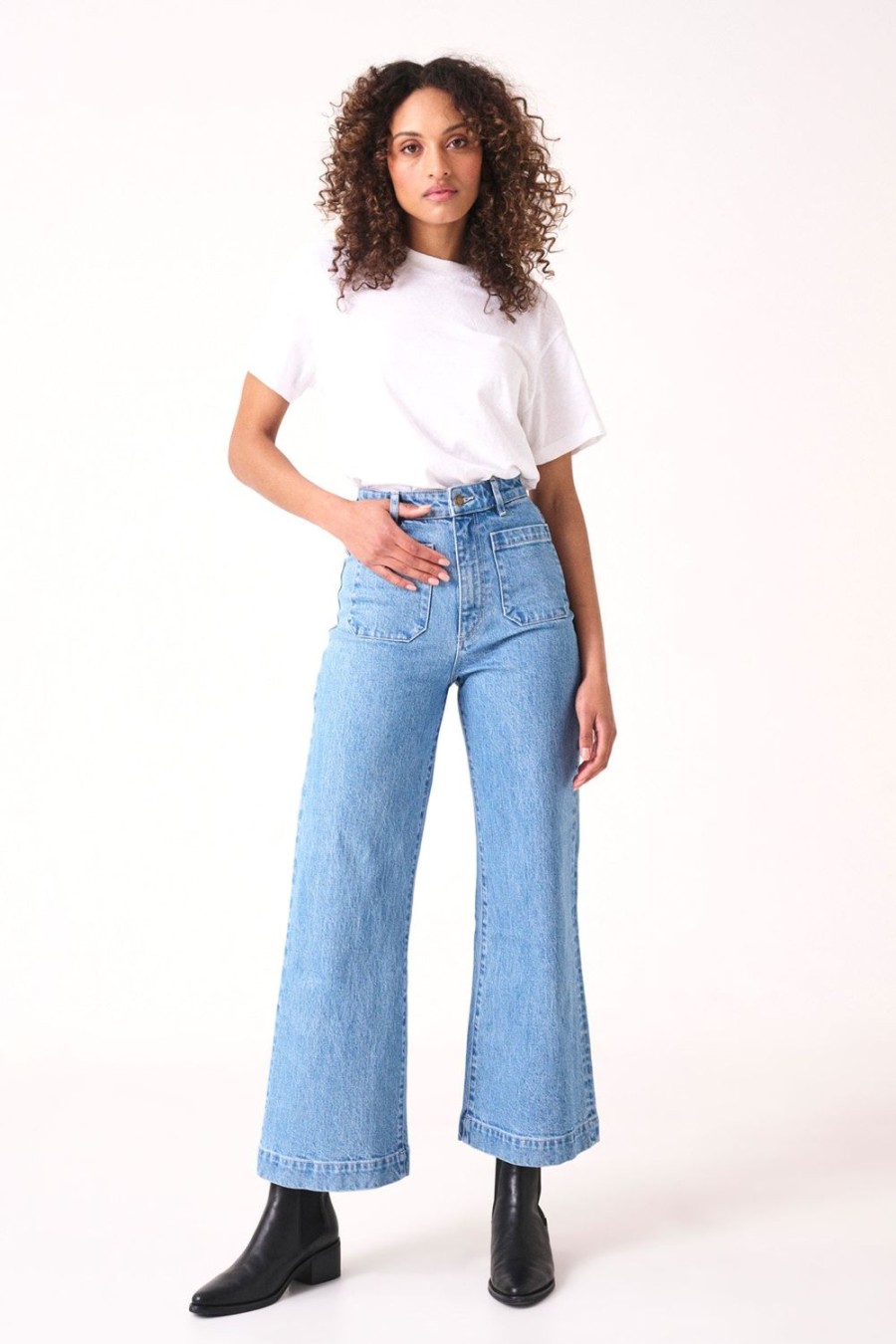 Women Rolla's Jeans Wide | Sailor Jean - Lily Blue