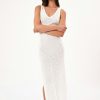 Women Rolla's Jeans Dresses | Eliza Diamond Knit Dress - White