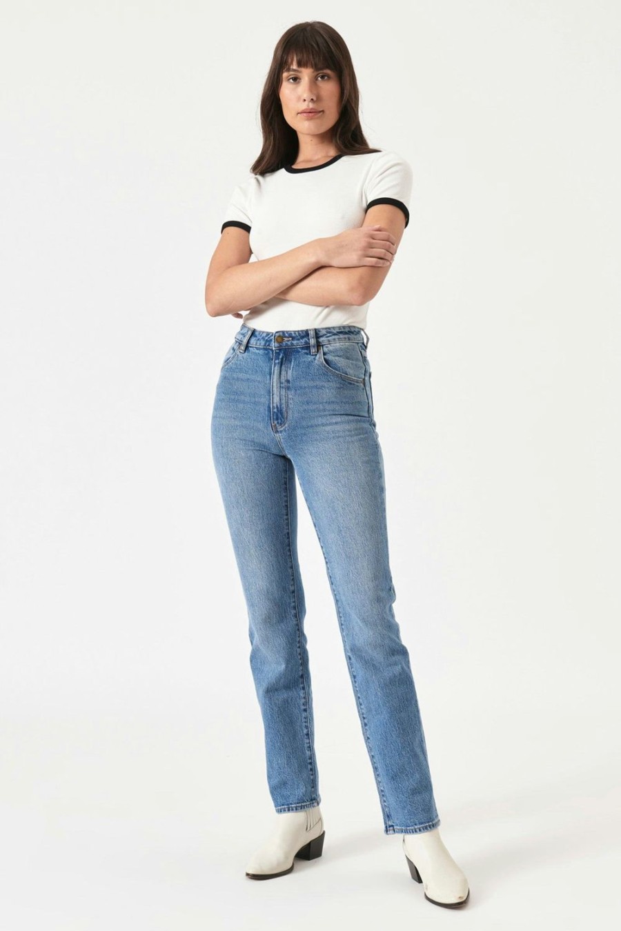 Women Rolla's Jeans Straight | Original Straight Long - Brad Blue