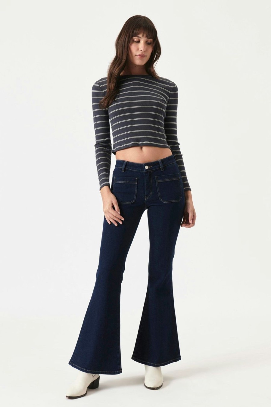 Women Rolla's Jeans Flares | Eastcoast Low Flare - Alina Blue