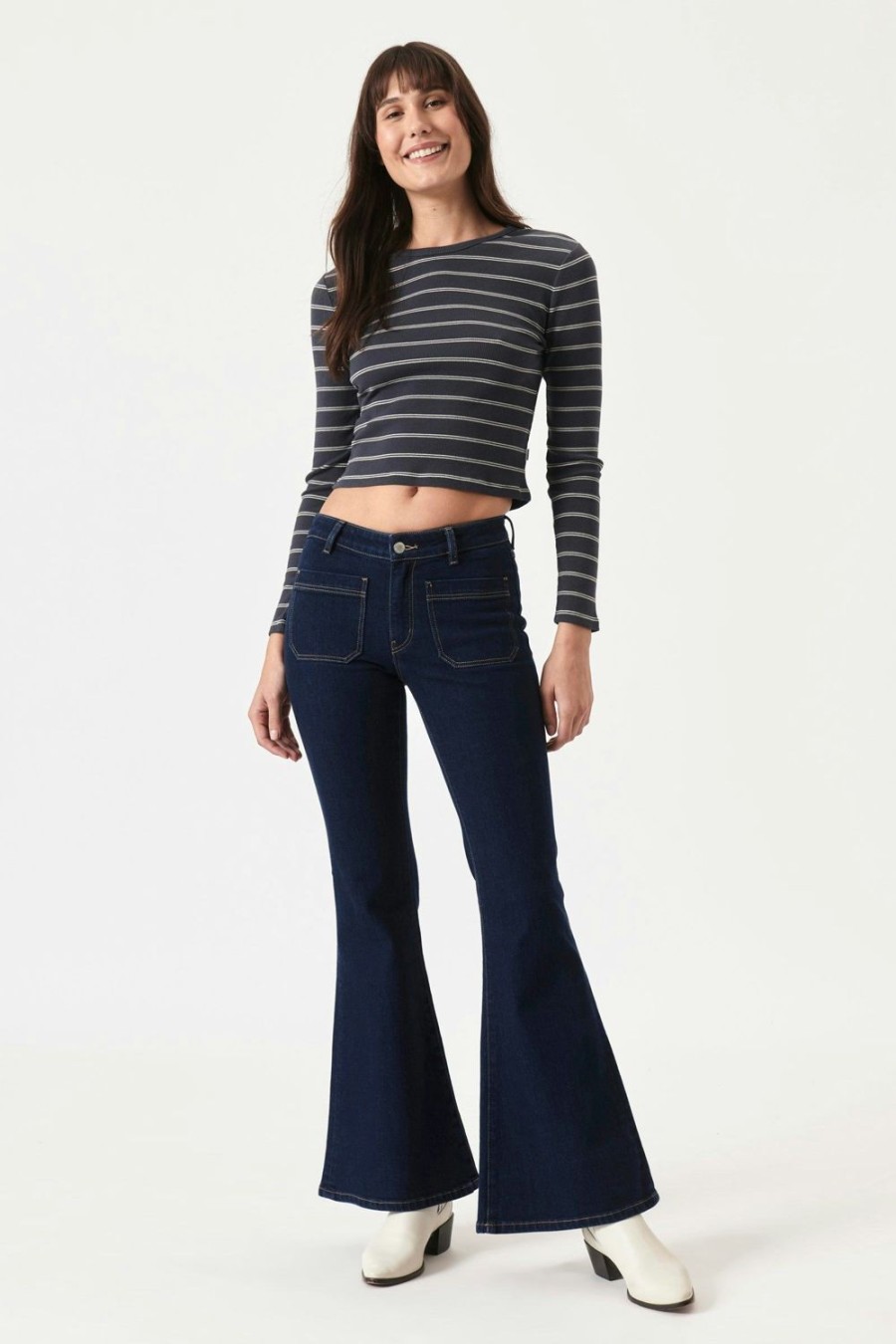 Women Rolla's Jeans Flares | Eastcoast Low Flare - Alina Blue