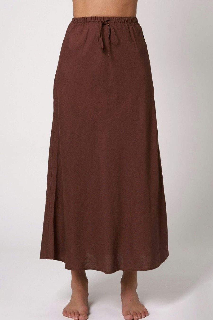 Women Rolla's Jeans Skirts | Linen Slip Skirt - Cocoa