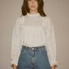 Women Rolla's Jeans Tops | Paris Lace Blouse - White