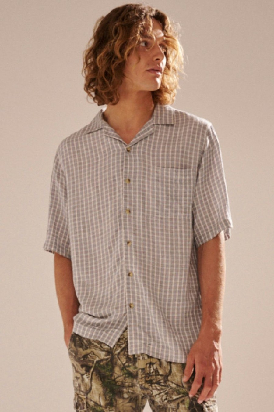 Men Rolla's Jeans Shirts | Bowler Shirt - Navy Check