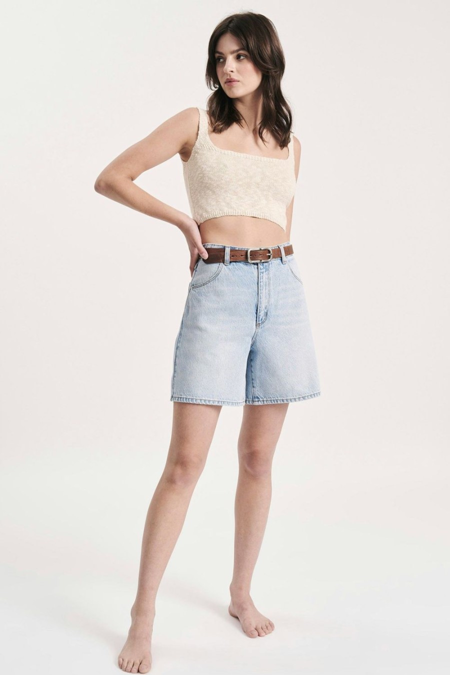 Women Rolla's Jeans Shorts | Super Mirage Short - Lyocell Blue