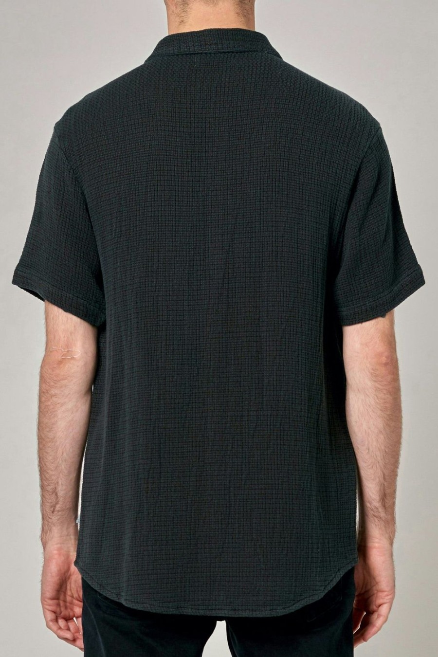 Men Rolla's Jeans Shirts | Bon Weave Shirt - Washed Black