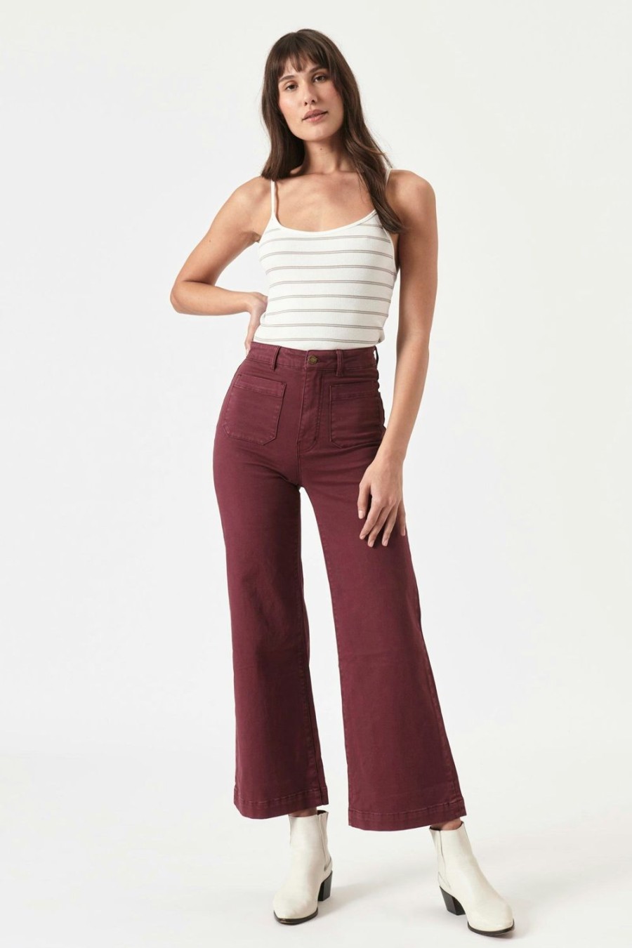 Women Rolla's Jeans Wide | Sailor Jean - Mulberry