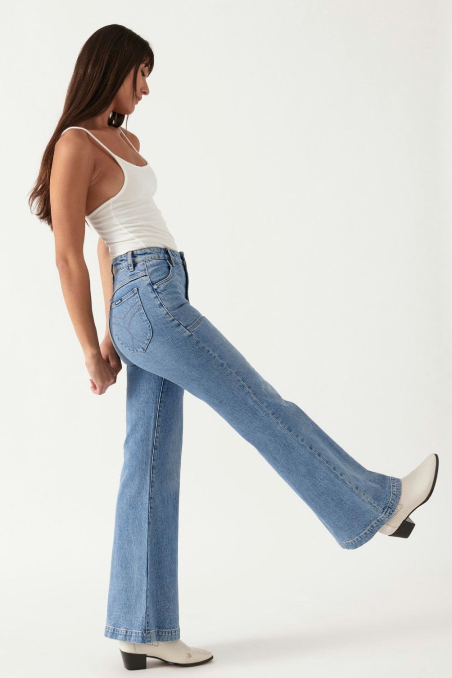 Women Rolla's Jeans Flares | Eastcoast Flare - Bessette Blue