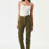 Women Rolla's Jeans Straight | Original Straight - Army Green Cord