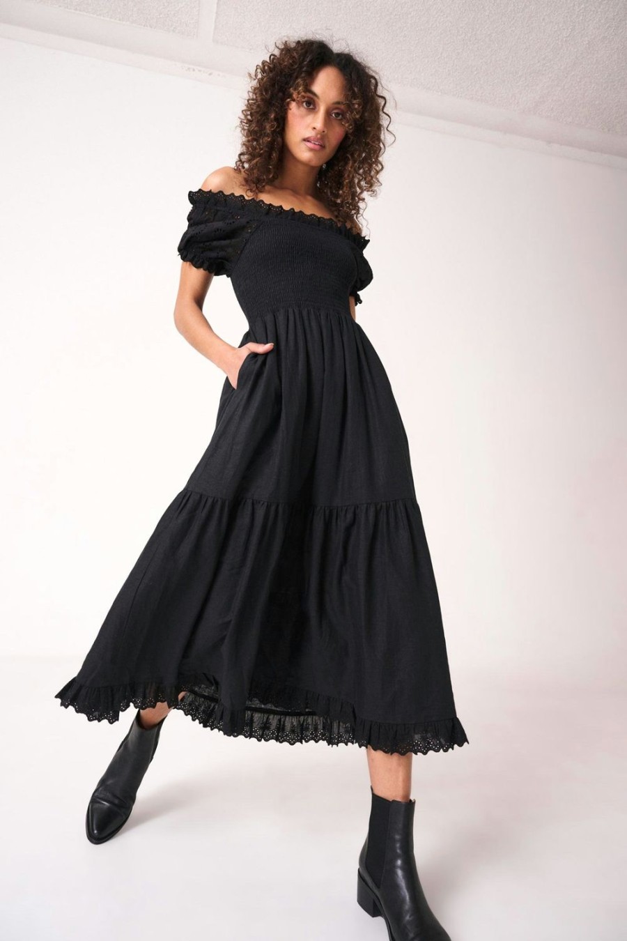 Women Rolla's Jeans Dresses | Greta Lace Dress - Black