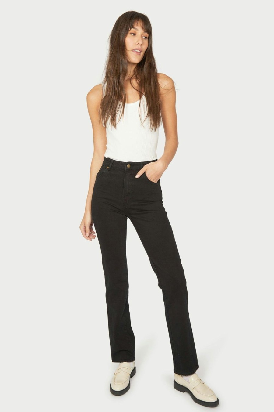 Women Rolla's Jeans Straight | Original Straight Long - Comfort Jet Black