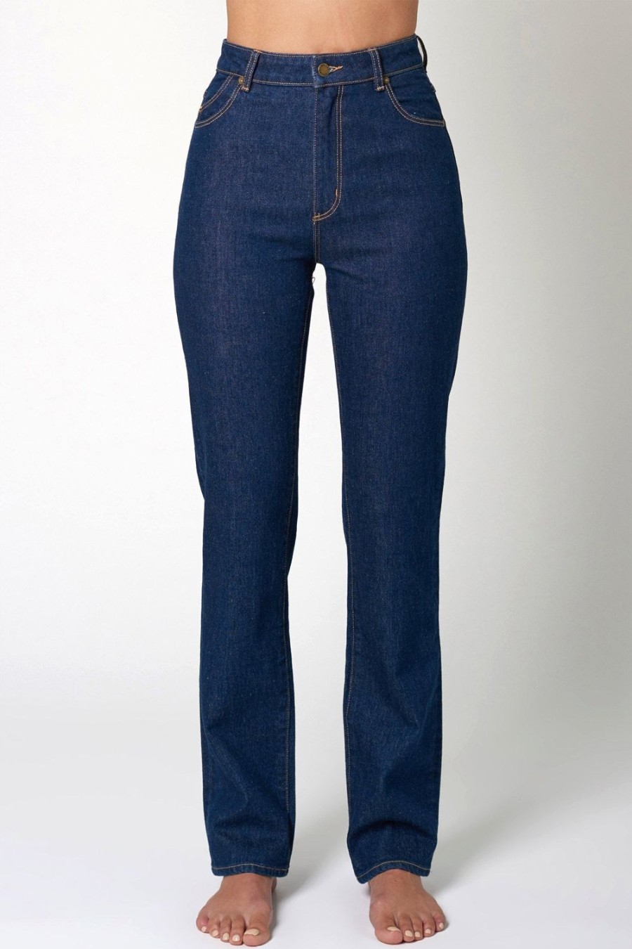 Women Rolla's Jeans Straight | Original Straight Long - Rinse Blue