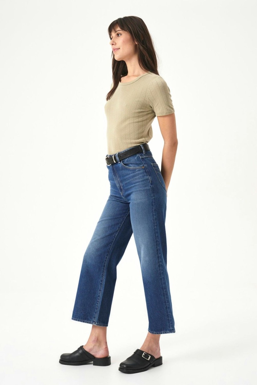 Women Rolla's Jeans Straight | Heidi Ankle - Arizona Blue