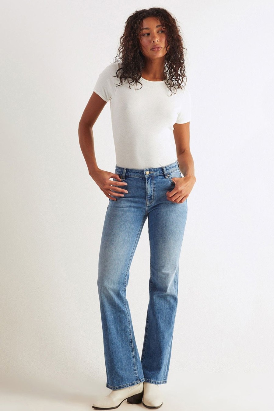 Women Rolla's Jeans Bootcut | Dallas Low Bootcut - Karen Blue