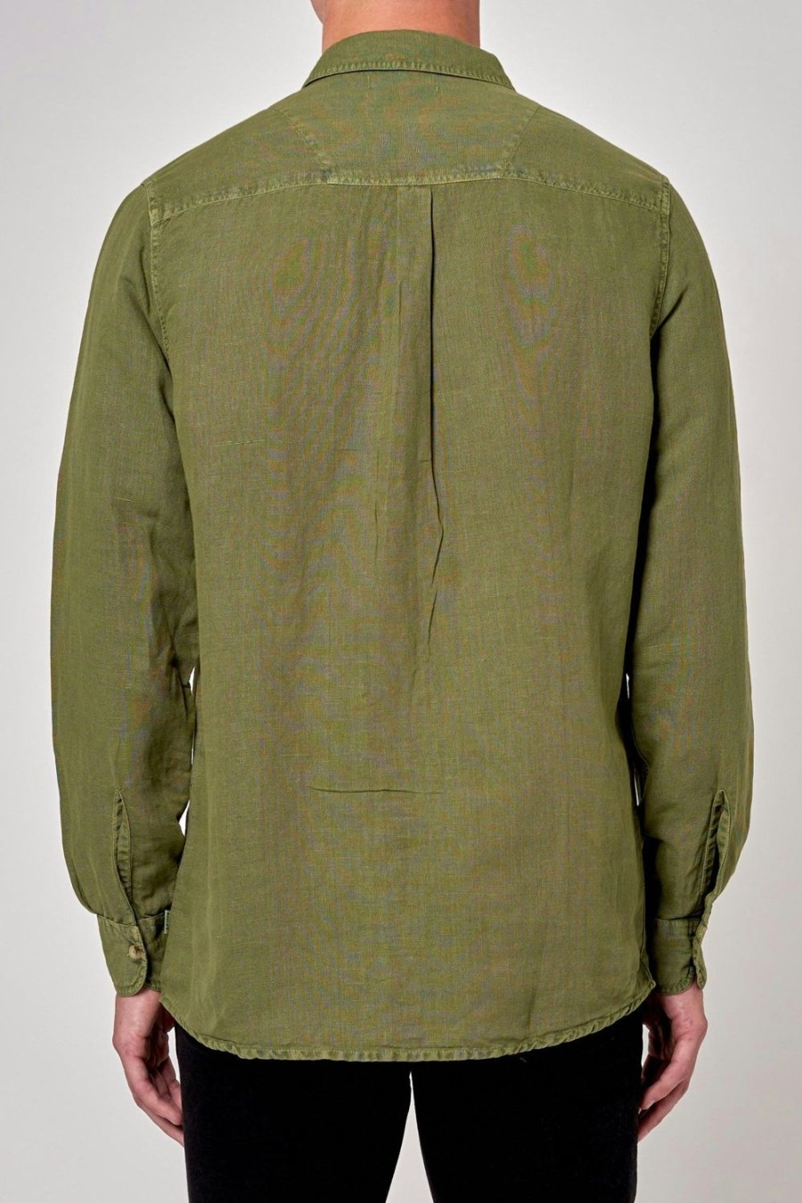 Men Rolla's Jeans Shirts | Men At Work Ls Hemp Shirt - Olive