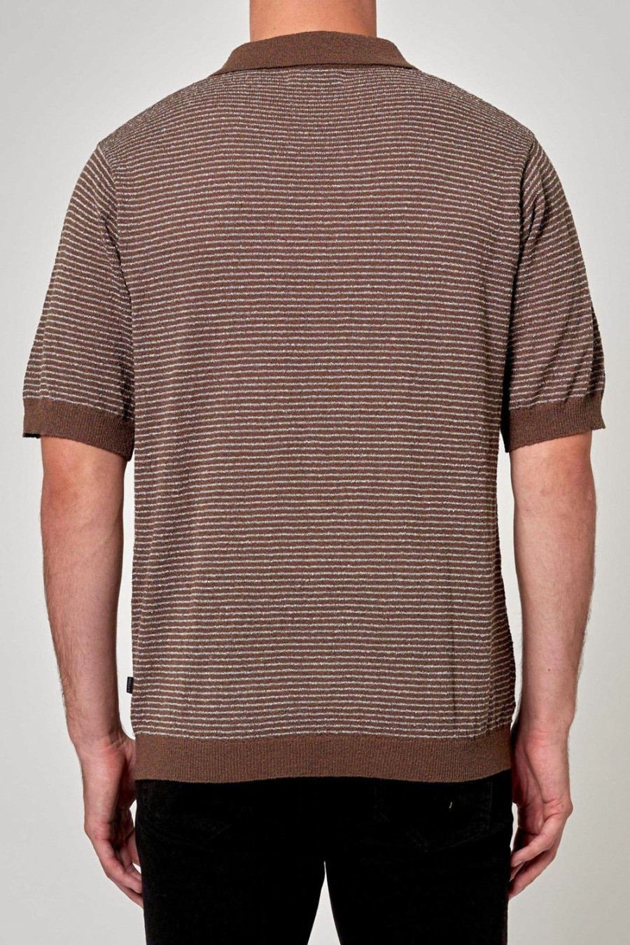 Men Rolla's Jeans Shirts | Boucle Bowler Shirt - Brown