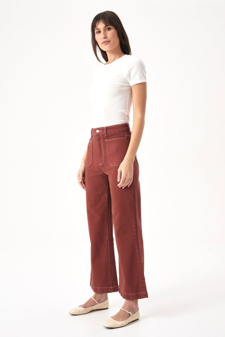 Women Rolla's Jeans Wide | Sailor Jean - Comfort Brick