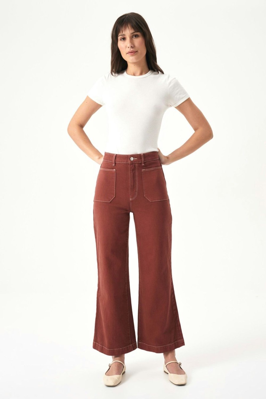 Women Rolla's Jeans Wide | Sailor Jean - Comfort Brick