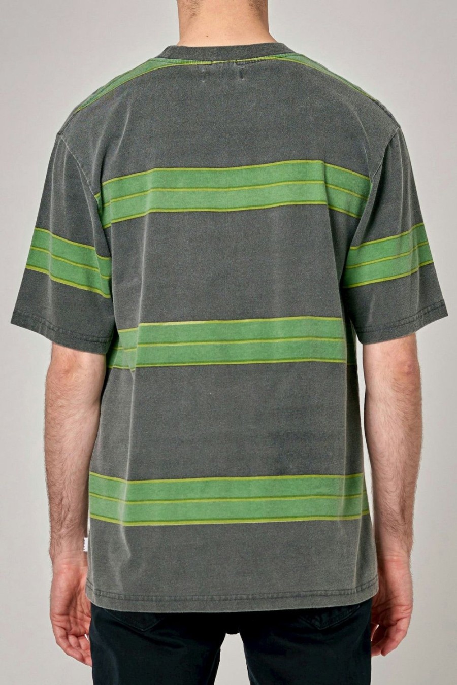 Men Rolla's Jeans Tees | Spirit Stripe Tee - Forest