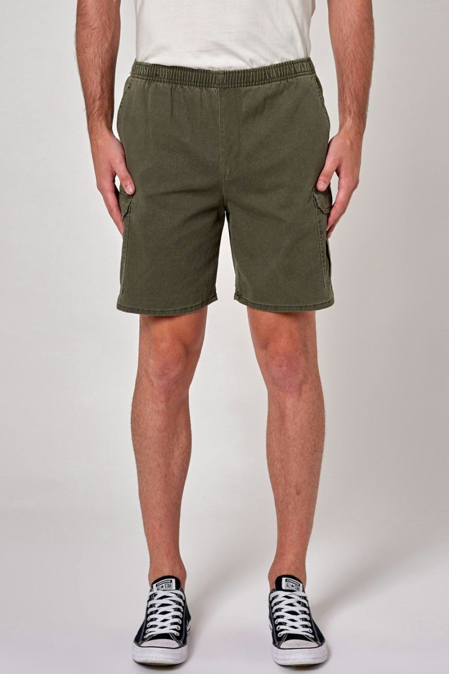 Men Rolla's Jeans Shorts | Tradie Cargo Short - Faded Army