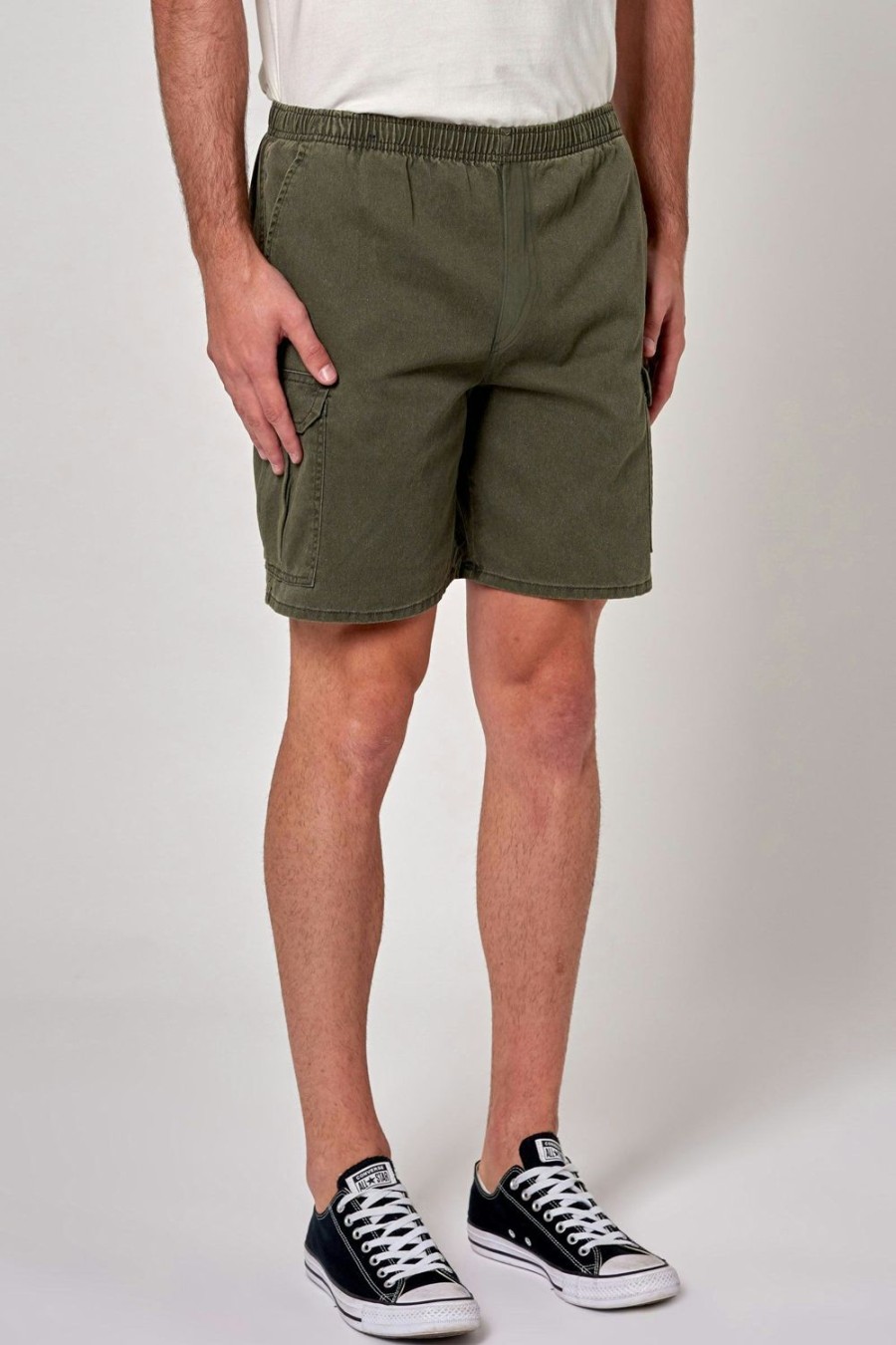 Men Rolla's Jeans Shorts | Tradie Cargo Short - Faded Army