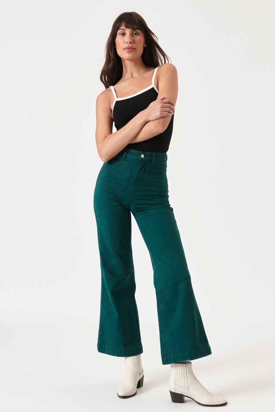 Women Rolla's Jeans Wide | Sailor Jean - Emerald