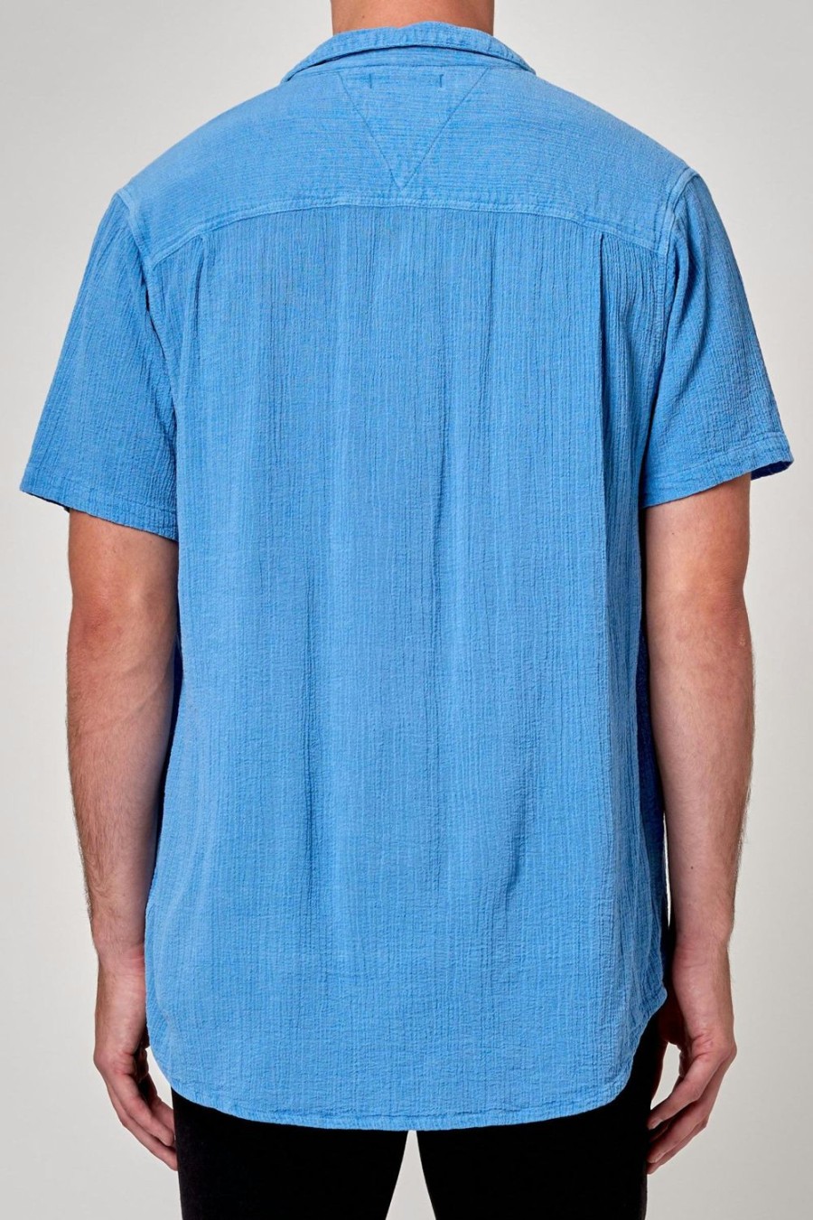 Men Rolla's Jeans Shirts | Bon Crepe Shirt - Blue