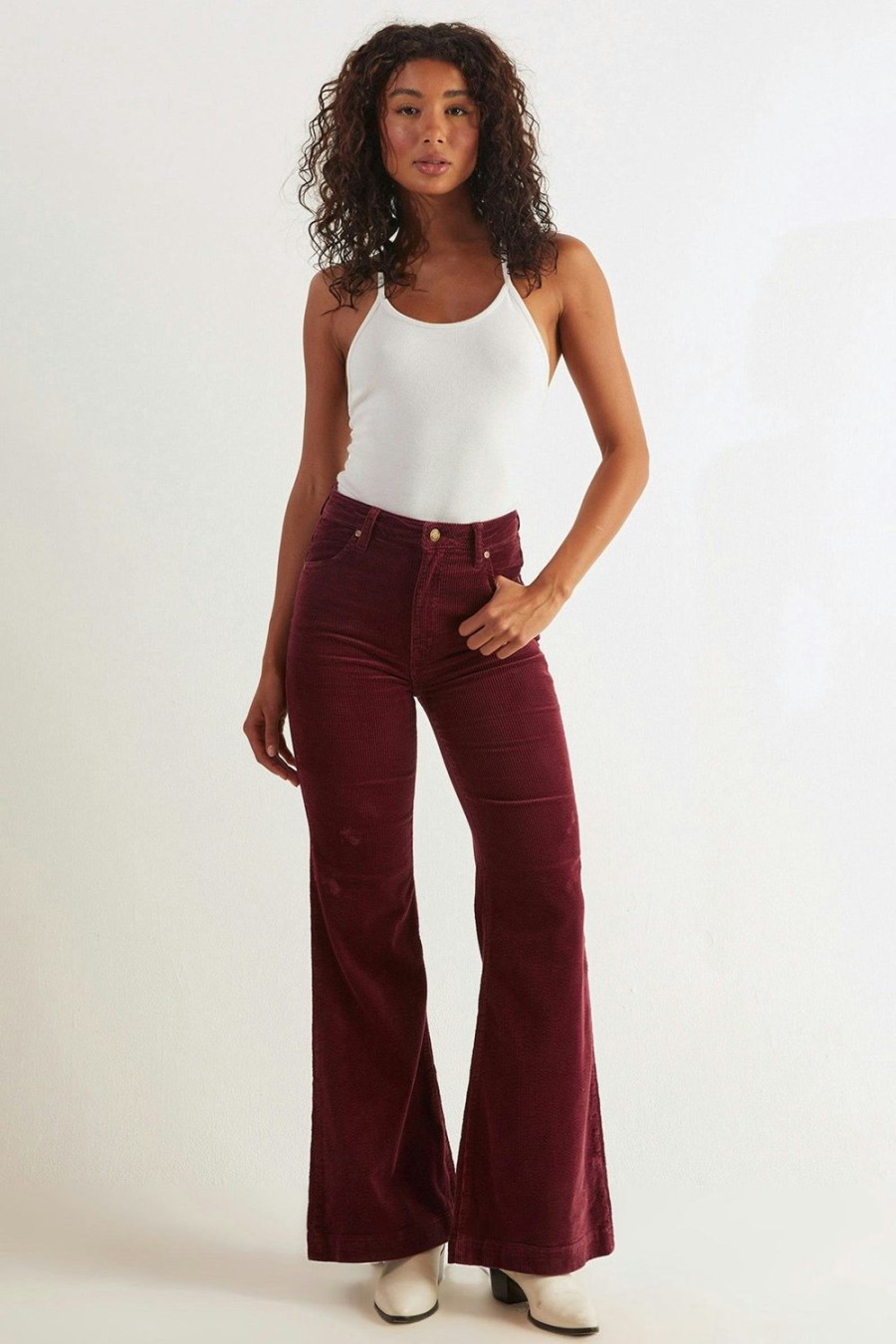 Women Rolla's Jeans Flares | Eastcoast Flare - Bordeaux Cord