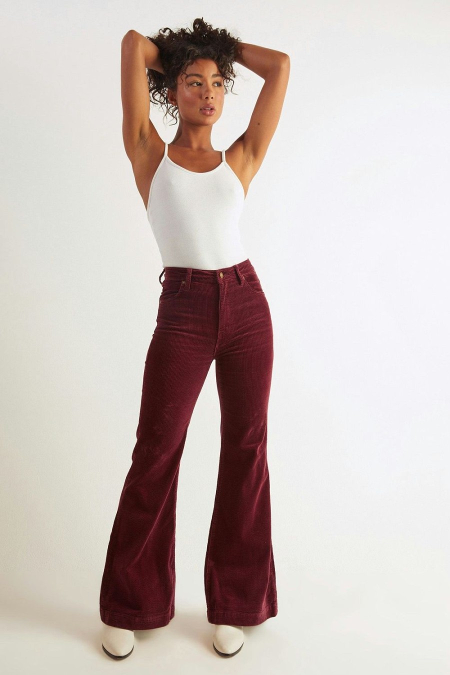 Women Rolla's Jeans Flares | Eastcoast Flare - Bordeaux Cord