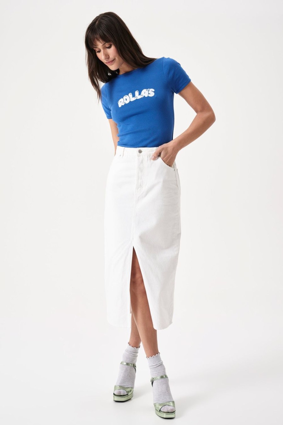 Women Rolla's Jeans Skirts | Chicago Skirt - Vintage White