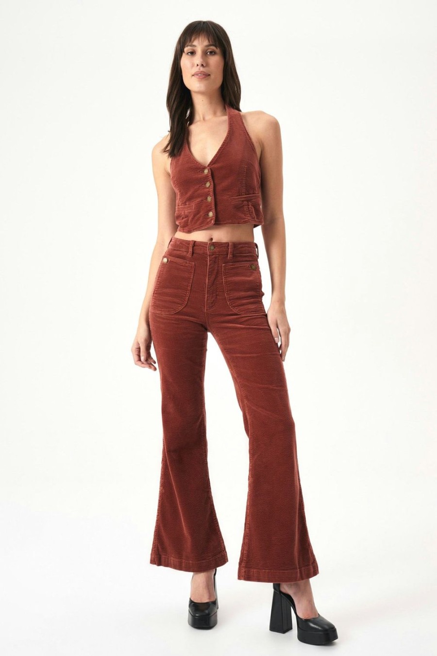 Women Rolla's Jeans Flares | Eastcoast Flare - Brick Cord