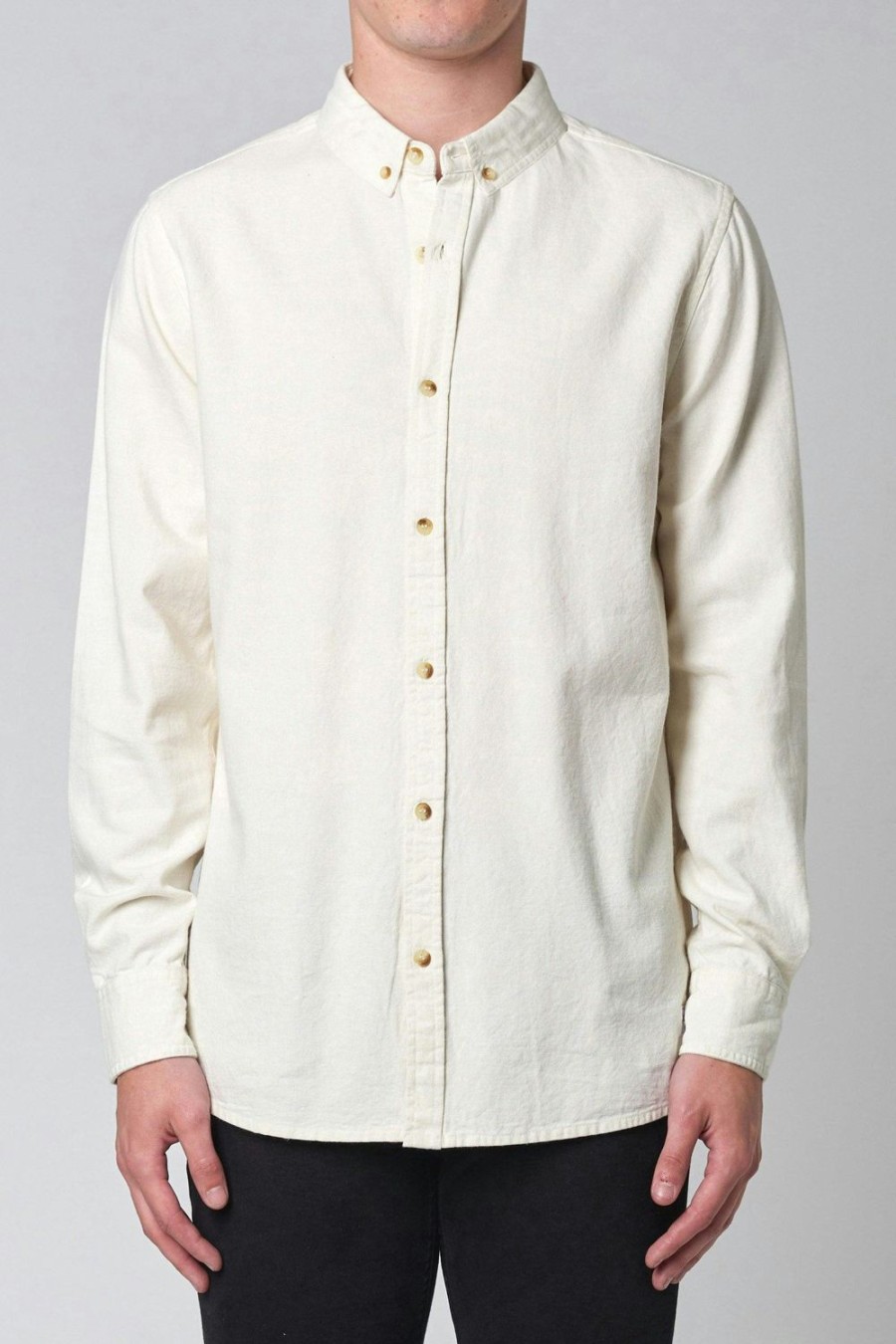 Men Rolla's Jeans Shirts | Men At Work Oxford Shirt - White