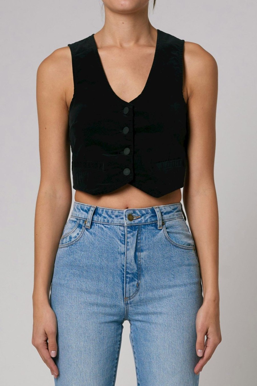 Women Rolla's Jeans Tops | Dallas Vest - Velvet Black