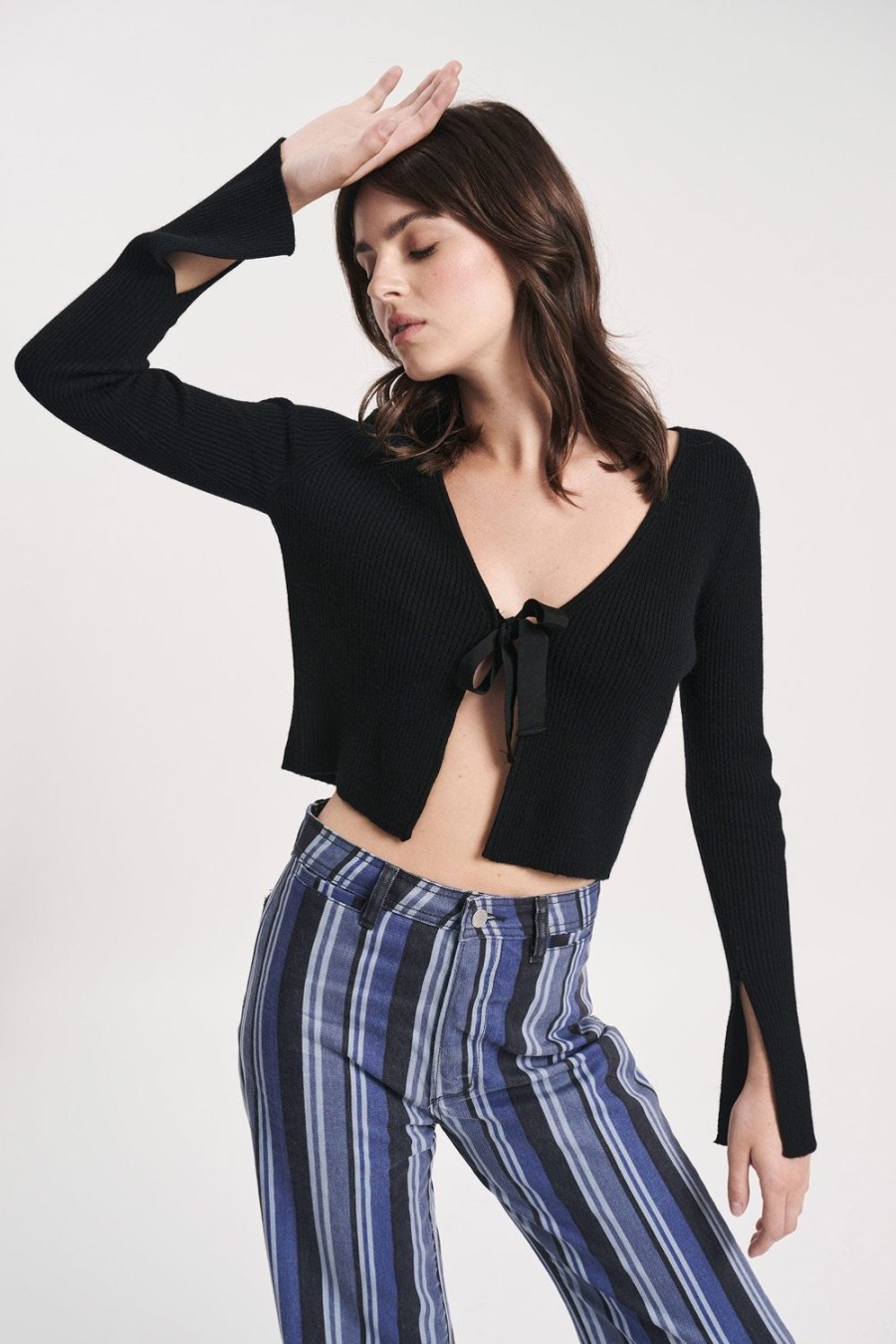 Women Rolla's Jeans Tops | Cecile Knit Top - Black