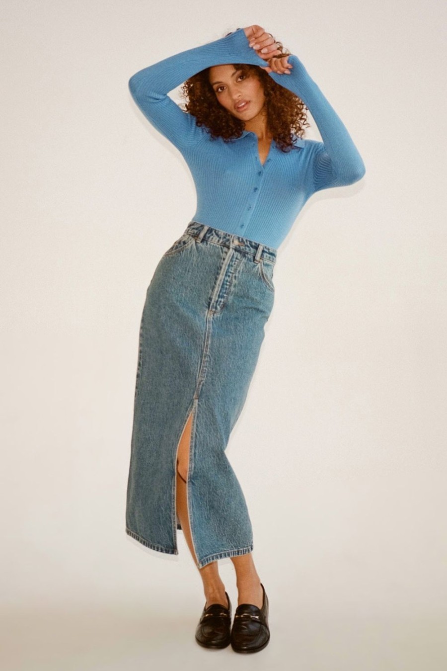 Women Rolla's Jeans Skirts | Chicago Skirt - Lyocell Blue