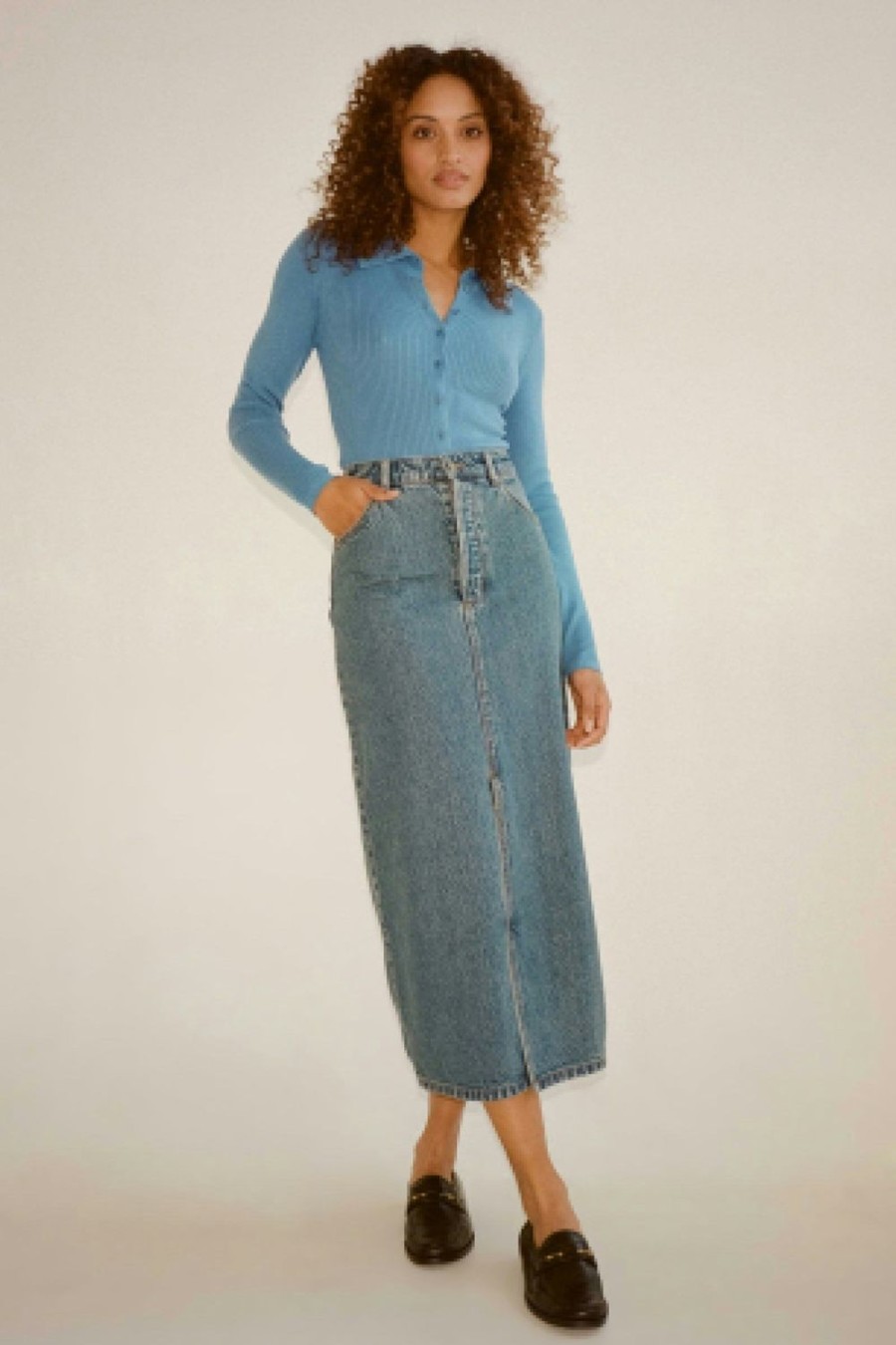 Women Rolla's Jeans Skirts | Chicago Skirt - Lyocell Blue