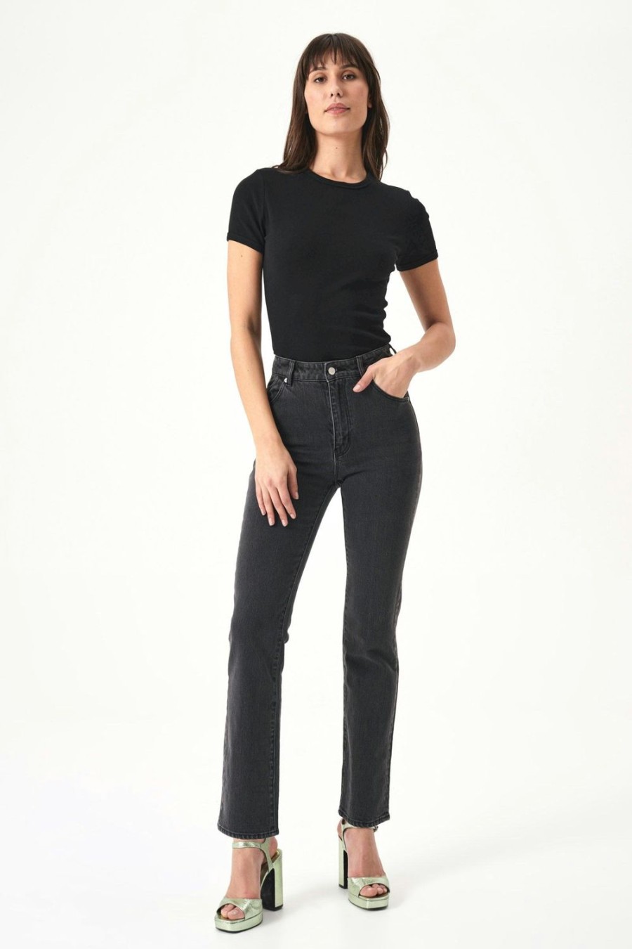 Women Rolla's Jeans Straight | Original Straight Long - Brad Black