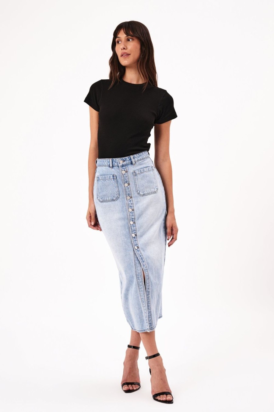 Women Rolla's Jeans Skirts | Sailor Skirt - Lyocell Blue