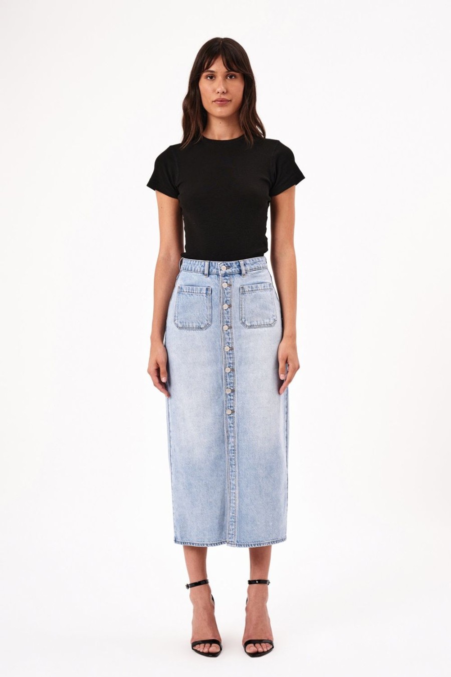 Women Rolla's Jeans Skirts | Sailor Skirt - Lyocell Blue