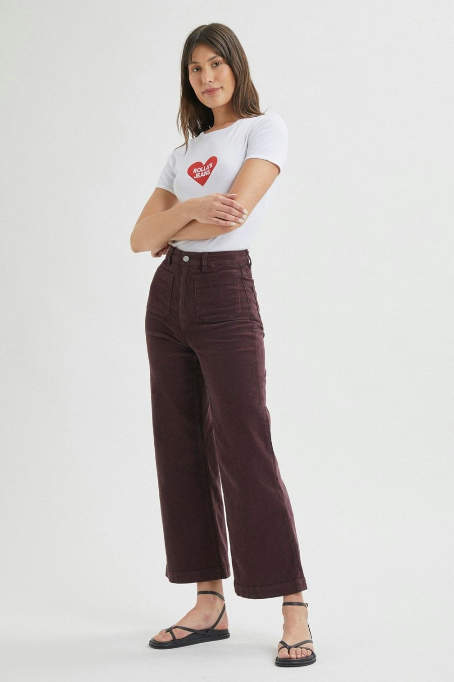 Women Rolla's Jeans Wide | Sailor Jean - Fig Cord