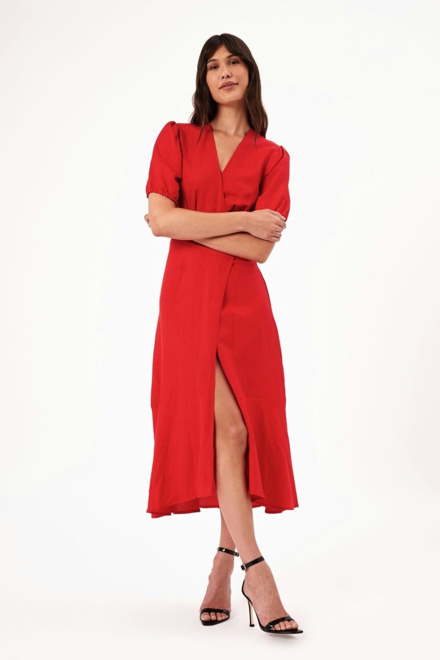 Women Rolla's Jeans Dresses | Verona Linen Dress - Coral