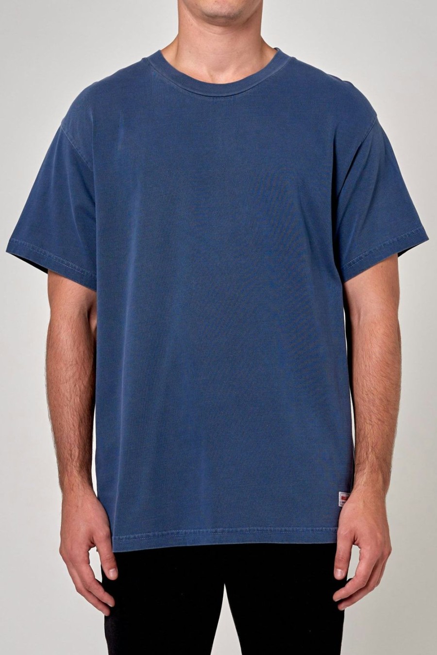 Men Rolla's Jeans Shirts | Heavy Trade Tee - Navy