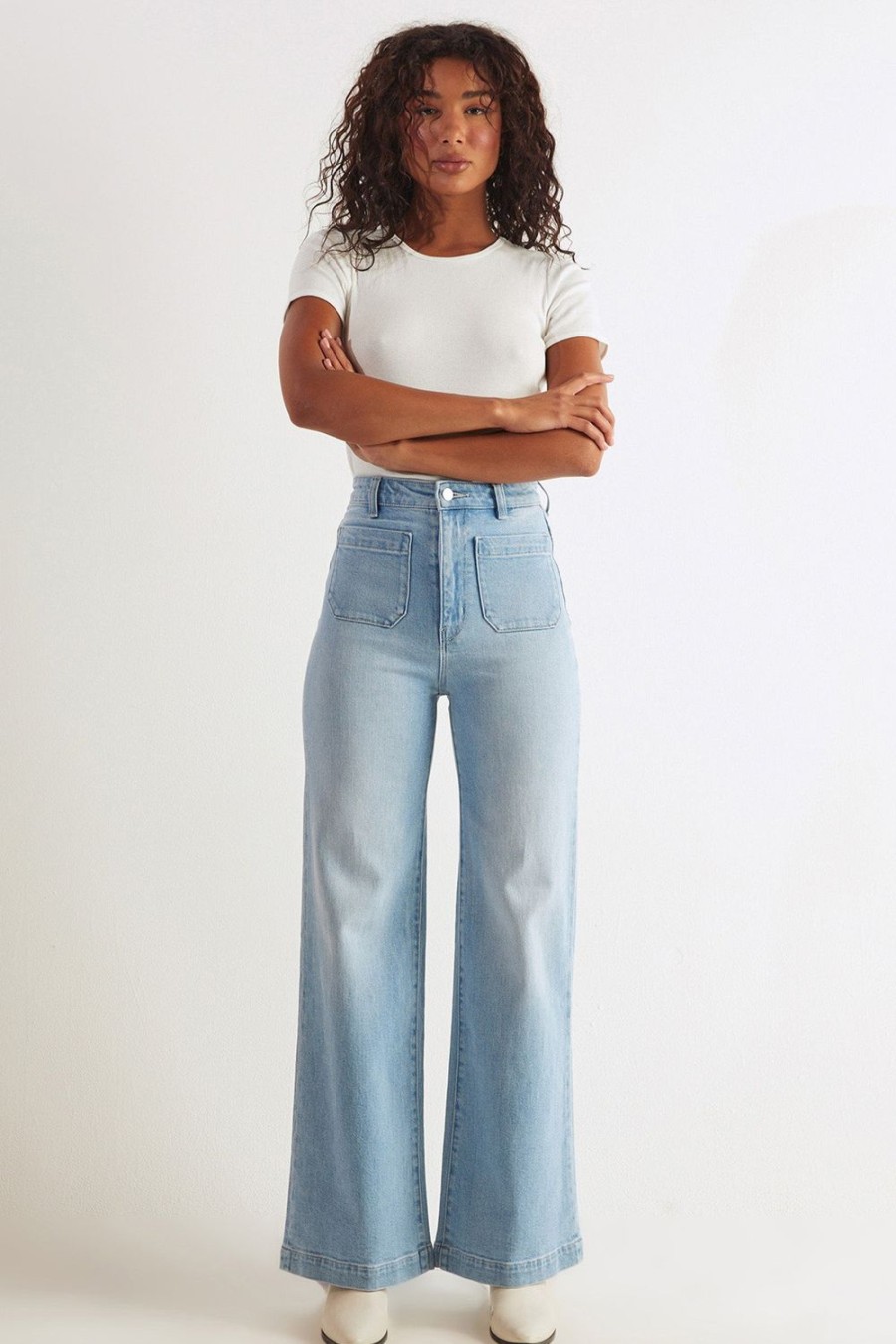 Women Rolla's Jeans Wide | Sailor Jean Long - Bluebird Organic