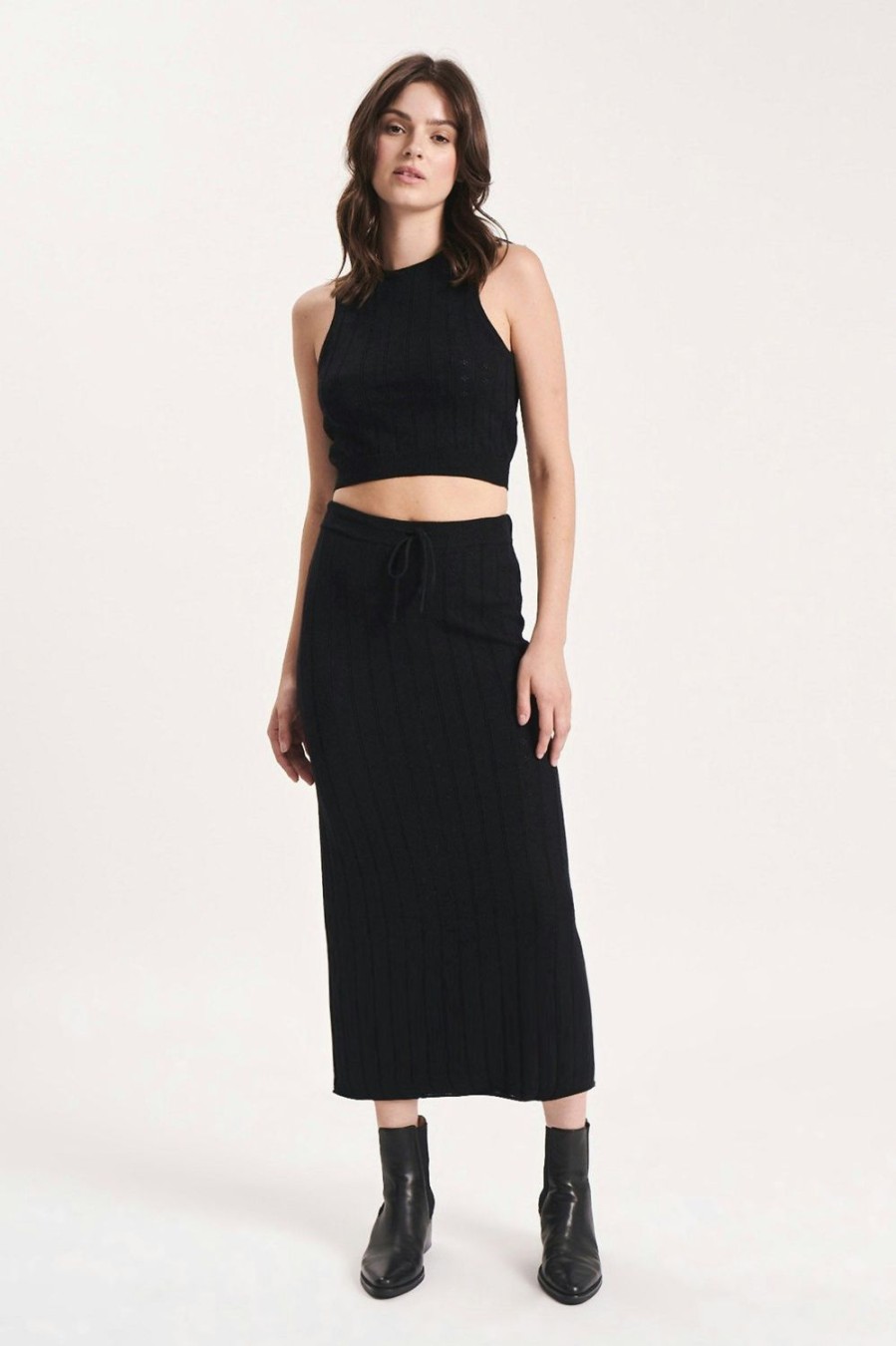 Women Rolla's Jeans Skirts | Milan Knit Skirt - Black