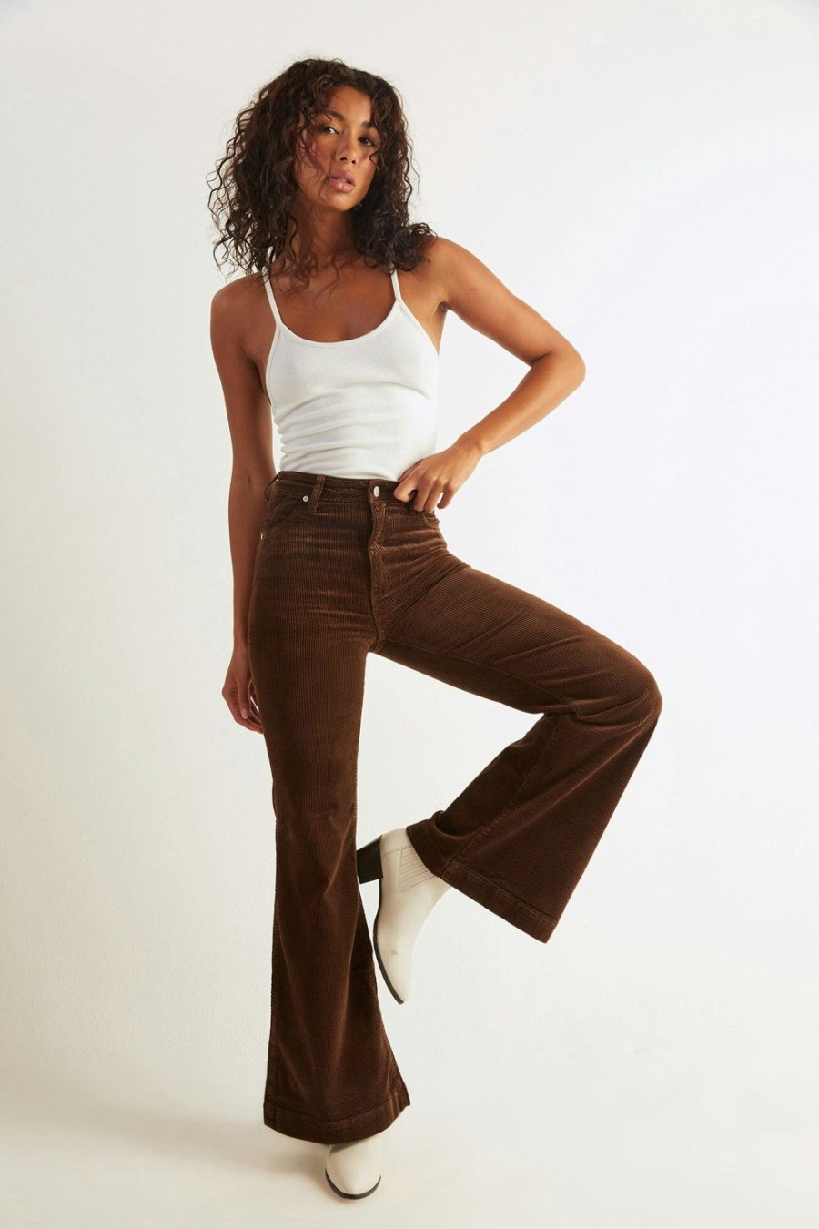 Women Rolla's Jeans Flares | Eastcoast Flare - Brown Cord