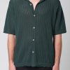 Men Rolla's Jeans Shirts | Bowler Knit Shirt - Thyme