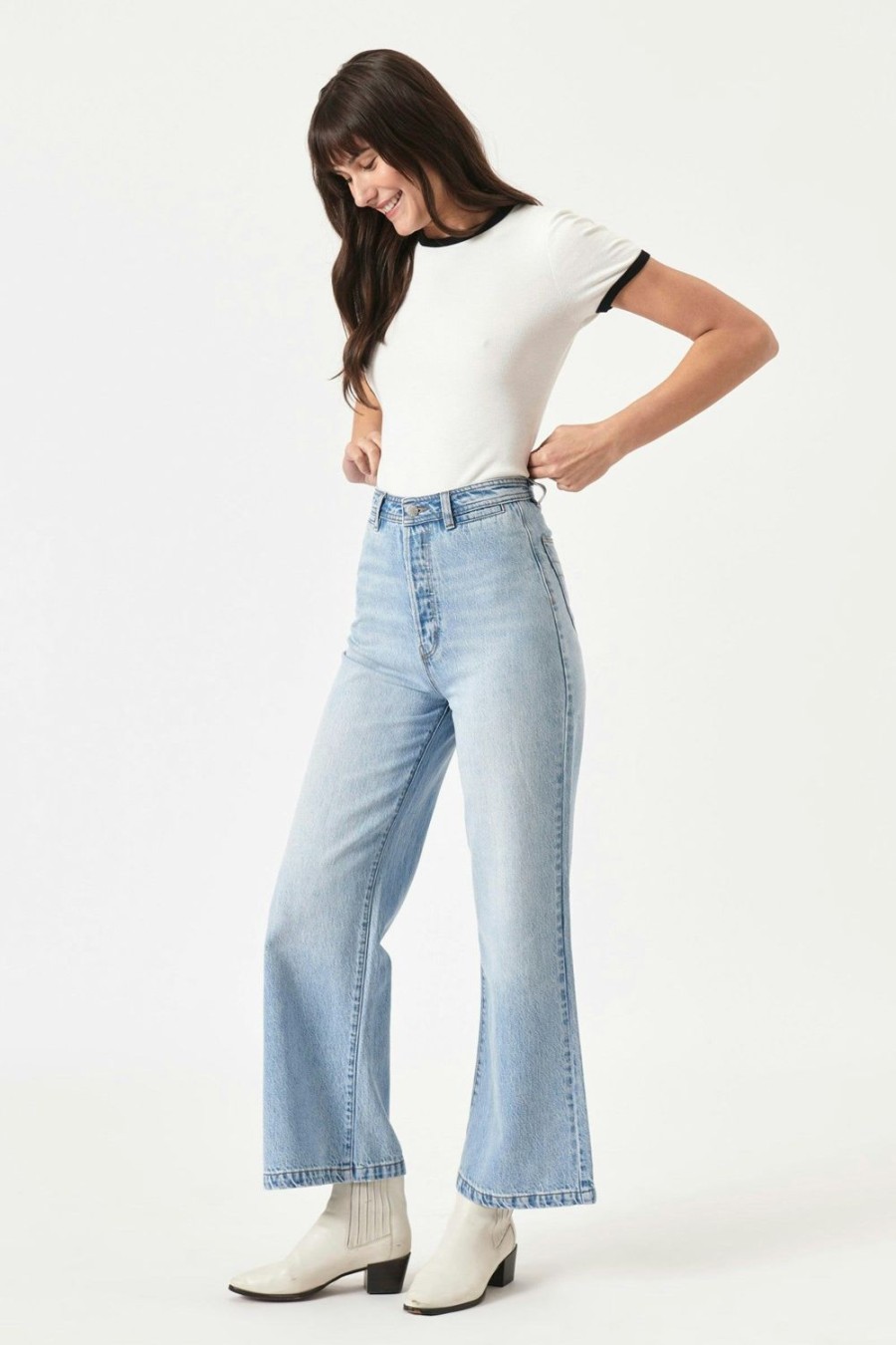 Women Rolla's Jeans Wide | Sailor Pant - Lyocell Blue