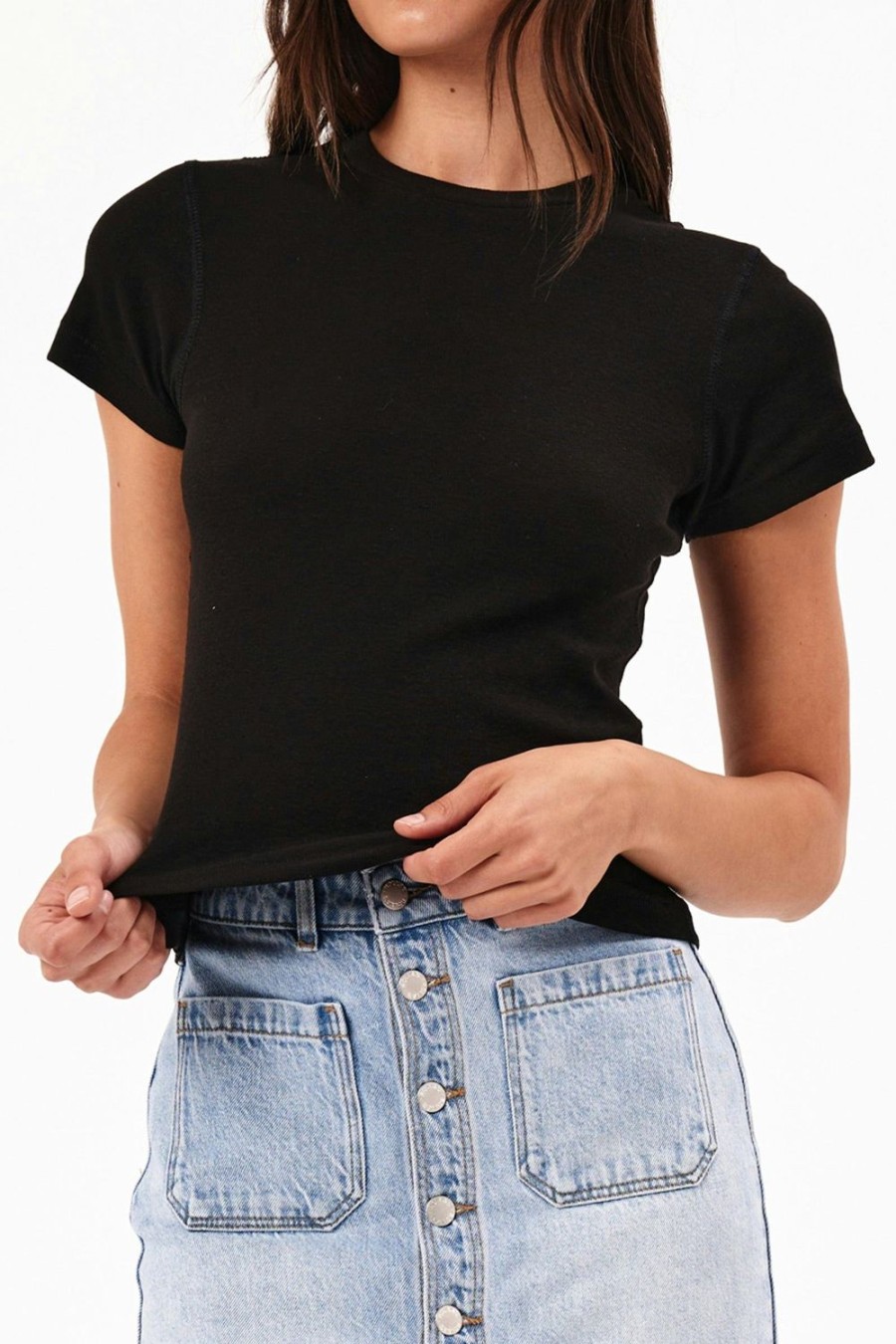 Women Rolla's Jeans Tees | Classic Tee - Black